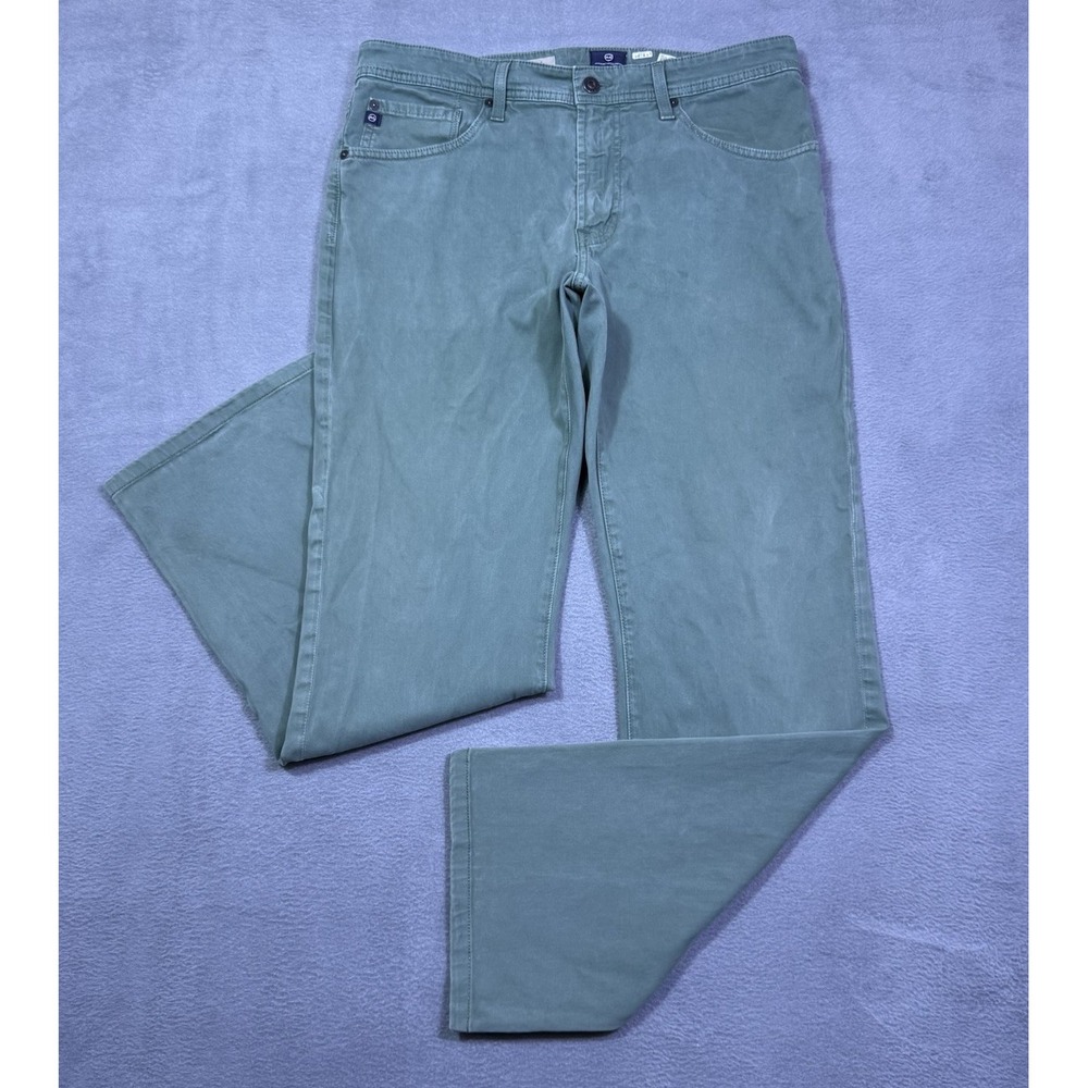 AG Adriano Goldschmied Jeans Mens 34x31 The Protege Straight Leg Stretch Green